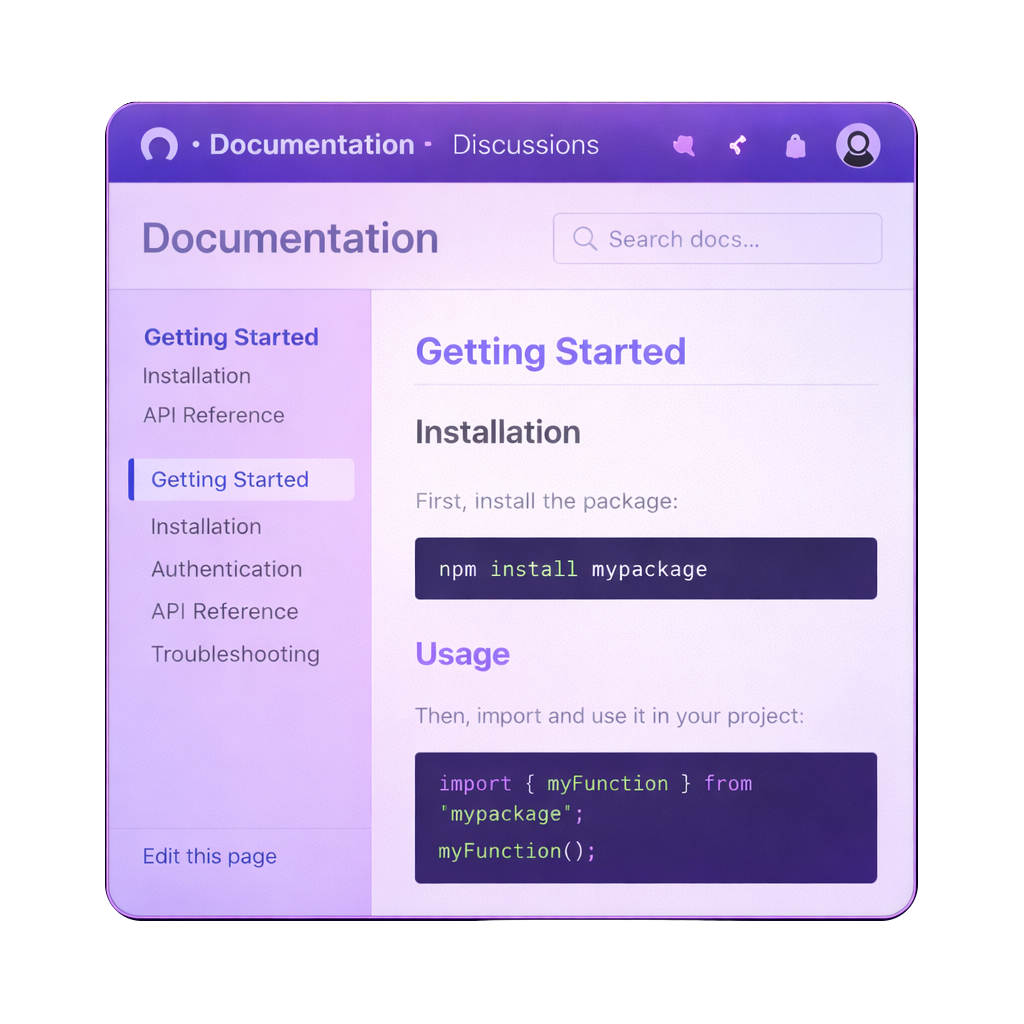 Documentation interface